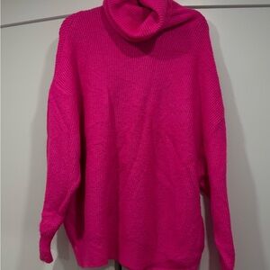 Cozy Pink Turtleneck Sweater